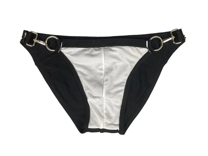 Men's Low-Rise Bikini Swim Briefs | Double-Buckle Swimwear
