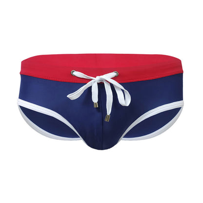 Men's Low-Rise Color Block Swim Briefs | Quick-Dry Swim Trunks