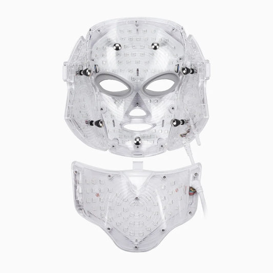 7-Color LED Facial Mask with Neck Light | Skin Rejuvenation, Anti-Aging & Light Therapy Device