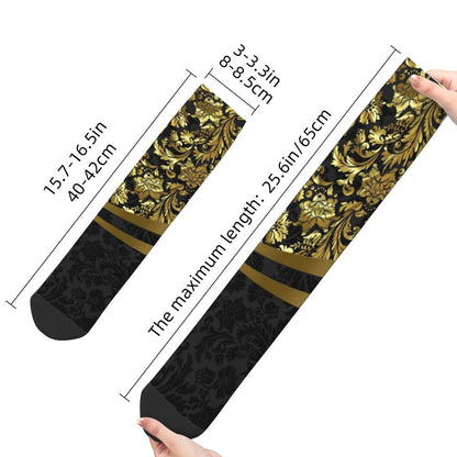 Modern Black & White Houndstooth Crew Socks for Men & Women
