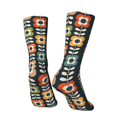 Modern Black & White Houndstooth Crew Socks for Men & Women