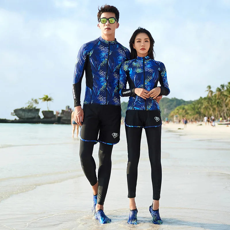 **Title:**  
Men's 3-Piece Rash Guard Set - UV/SPF Quick Dry Swimwear