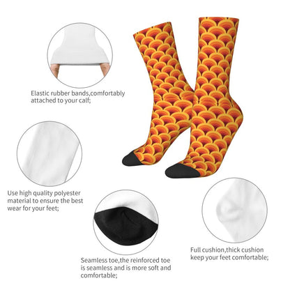 Modern Black & White Houndstooth Crew Socks for Men & Women