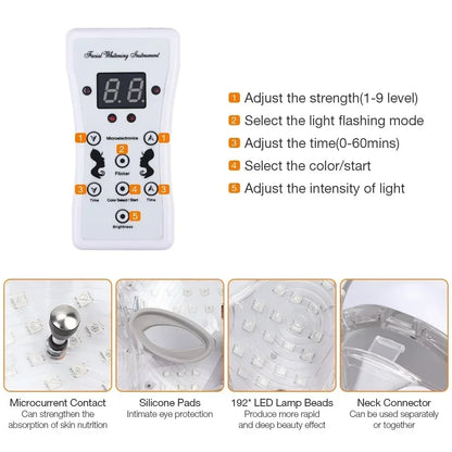 Foreverlily 7-Color LED Face & Neck Mask | At-Home Beauty Device
